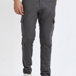 NEVER NEUD Men Relaxed Lazy Linen Utility Cargos Trousers-picture-5