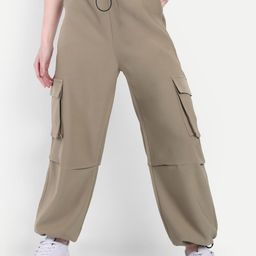 Next One Women Loose Fit Parachute Trousers-image-73
