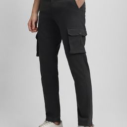 Dennis Lingo Men Urban Slim Mid-Rise Pure Cotton Cargos Trousers-picture-44