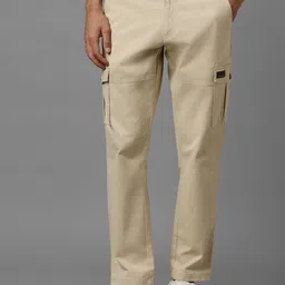 Louis Philippe Jeans Men Mid-Rise Cotton Slim Fit Cargos Trousers-image-2