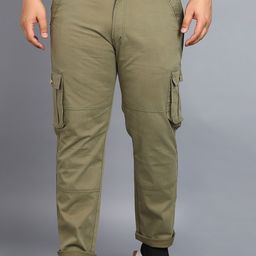 Urbano Plus Men Mid-Rise Cotton Cargos-image-98