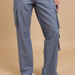 HIGHLANDER Men Folkstone Mid Rise Loose Fit Plain Cotton Cargos-image-6