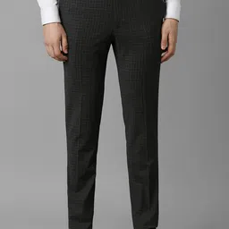 Louis Philippe Men Striped Slim Fit Trousers-picture-47