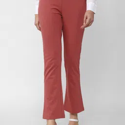 Van Heusen Woman Maroon Cotton Trousers-image-54