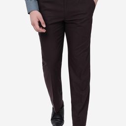 JADE BLUE Men Slim Fit Mid-Rise Formal Trousers-image-93