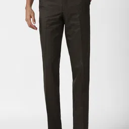 Van Heusen Men Checked Mid Rise Formal Trousers-image-34