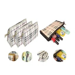 atorakushon Set Of 3 Printed Makeup Jewellery Organisers-5