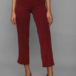 Allen Solly Woman Striped Printed Regular Fit Trousers-picture-18