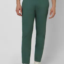 Peter England Casuals Men Green Slim Fit Trousers-image-117