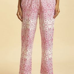 W Women Ethnic Motifs Printed Straight Fit Trousers-image-82