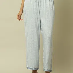 Rangriti Women Striped Relaxed Straight Leg Straight Fit Regular Trousers-image-66