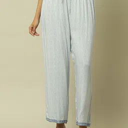 Rangriti Women Striped Relaxed Straight Fit Trousers-image-16