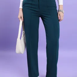 CHIC BY TOKYO TALKIES Women High-Rise Straight Fit Trousers-picture-18