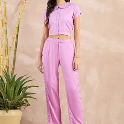 First Resort by Ramola Bachchan Women Smart Straight Fit Trousers-image-69
