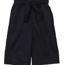 AWW HUNNIE Girls Mid-Rise Smart Loose Fit Plain Culottes Trousers-image-74