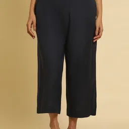 W Women Straight Fit Cropped Ethnic Culottes Trousers-picture-35