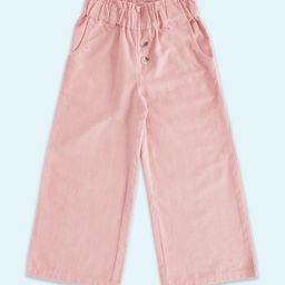 Pantaloons Junior Girls Peach Cotton Culottes Trousers-image-80