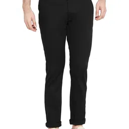 Basics Men Tapered Fit Cotton Trousers-image-77