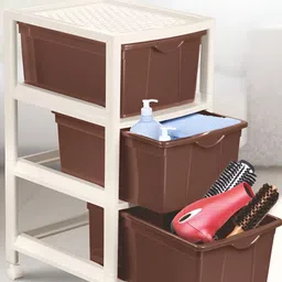Nayasa Brown Set of 3 Regular Multi-Utility Organisers-17