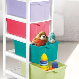 Nayasa Carnival Tuckins Multicolor 4-Drawer Multi-Compartment Storage Organizer-52