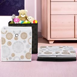 Kuber Industries Black & White 4 Pieces Printed Foldable Multi-Utility Organisers-7
