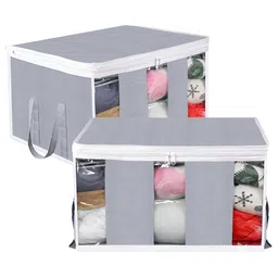 Kuber Industries Grey 2 Pieces Sweater Bag Organisers-98