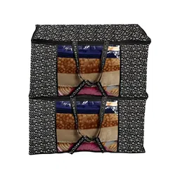 Stylista White & Black 2Pcs Printed Water Resistant Multi-Utility Organisers-13