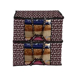 Stylista Brown 2 Pieces Printed Water Resistant Sweater Bag Organisers-13
