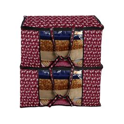 Stylista Brown & White 2 Pieces Printed Water Resistant Sweater Bag Organisers-3