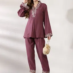 Anouk Embroidered Top & Trousers Co-Ords-picture-3