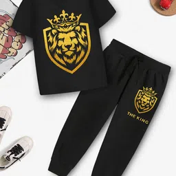 YK X Trampoline Kids Printed T-shirt with Trousers-image-14