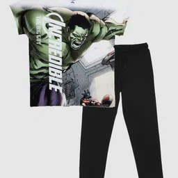 YK Marvel Boys Hulk Printed T-shirt With Trousers-picture-15