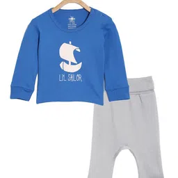 The Mom Store Unisex Kids Graphic Printed Pure Cotton T-Shirt With Trousers-image-66
