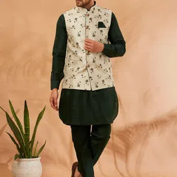 Armaan Ethnic Men Regular Dupion Silk Kurta with Trousers-picture-29