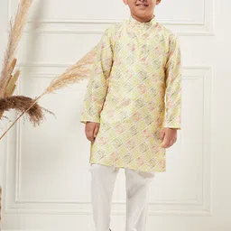 Stylo Bug Boys Printed Regular Kurta with Trousers-25