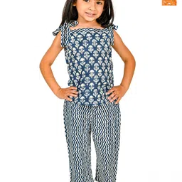 Tiny Bunnies Girls Pack Of 2 Printed Pure Cotton Top with Trousers-picture-5