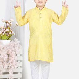 Kinder Kids Self Design Jaquard Straight Kurta with Pyjama-29