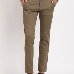 Turtle Men Relaxed Skinny Fit Cotton Trouser-image-36