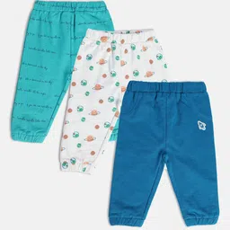 MINI KLUB Boys Pack Of 3 Mid-Rise Conversational Printed Pure Cotton Joggers-image-94