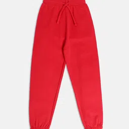 MINI KLUB Girls Mid-Rise Easy Wash Cotton Joggers Trousers-image-55
