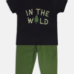 MINI KLUB Boys Printed Pure Cotton T-shirt with Trousers-image-49
