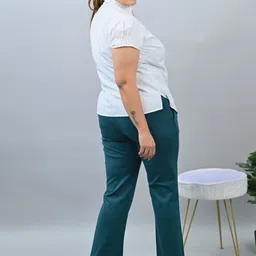 Mlada Women Plus Size Original Flared Low-Rise Lint Free Bootcut Trousers image 5