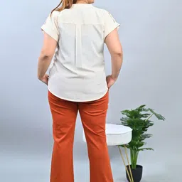 Mlada Women Plus Size Original Flared Low-Rise Lint Free Bootcut Trousers image 3
