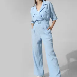ONLY Women Textured Slim Fit High-Rise Parallel Trousers-image-5