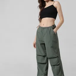 ONLY Women Tapered Fit Parachute Cargos Trousers-picture-25