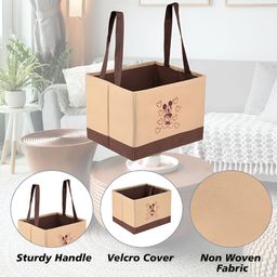 Kuber Industries Beige & Brown 3 Pieces Regular Multi-Utility Organisers image 4