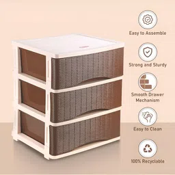 Nayasa Brown Set of 3 Regular Multi-Utility Organisers image 2