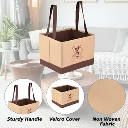 Kuber Industries Beige & Brown 5 Pieces Regular Multi-Utility Organisers image 2