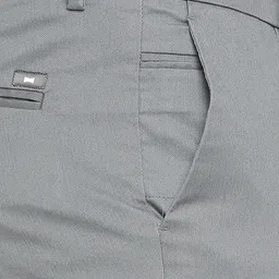 Basics Men Tapered Fit Dobby Regular Trousers image 2