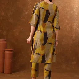 Anouk Abstract Printed Kurta with Trousers image 4